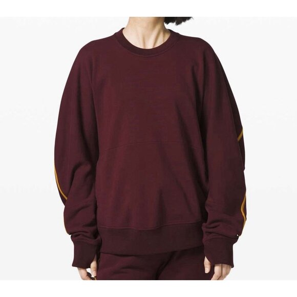 Lululemon Roksanda Face Forward Sweatshirt Women's Size Small Garnet Fools Gold - Picture 1 of 10